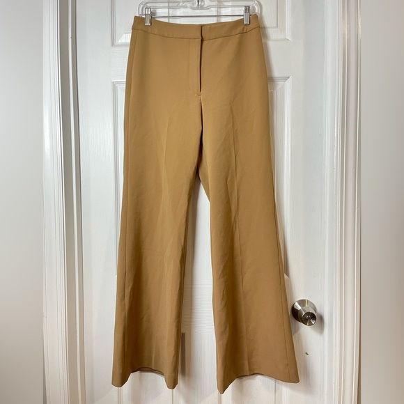 & Other Stories High Rise Wide Leg Tan Trousers Pants - Size 8 - Picture 3 of 8